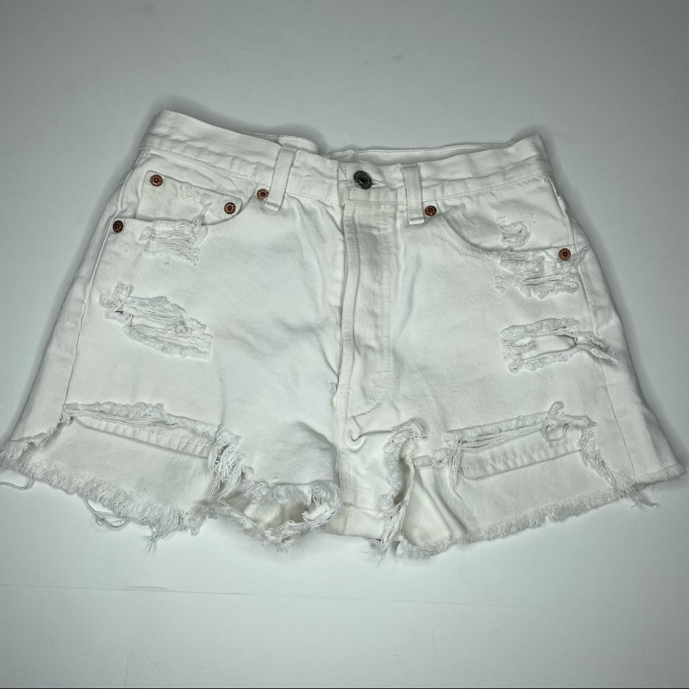 Levi’s 501 Vintage White Jean Shorts